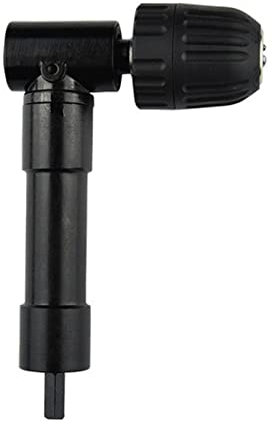 Right Angle Drill Attachment, 0.8-10mm Right Angle Bend Extension 90 Degree Drill keyless Chuck Converter Cordless Adapter Attachment Electric Drill Right Angle Adapter for Tight Corner Workspace
