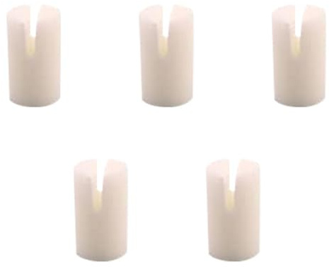 BYCUFF 5 Pièces de Vrai Os pour le Sillet de la 5e Corde de Banjo, Couleur Os de Bœuf, 5x3mm pour Banjo 5 Cordes.
