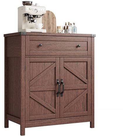 ChooChoo 30 W Coffee Bar Cabinet, Kitchen Storage Cabinet with Drawer