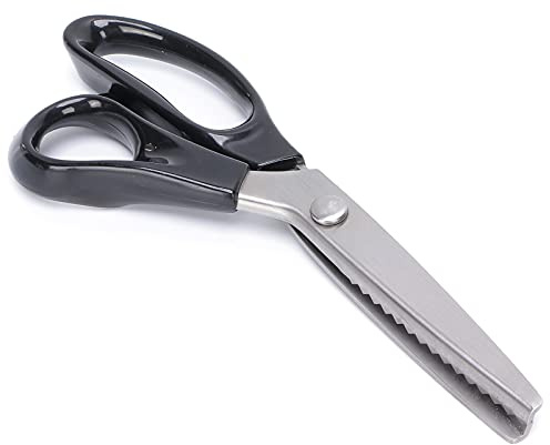 Haofy Ciseaux Crantés Ciseaux Dentelés Ondulés en Acier Inoxydable 23 X 9 Cm à Bord en Papier pour la Couture, l'artisanat, la Coupe Décorative pour les Utilisateurs Domestiques