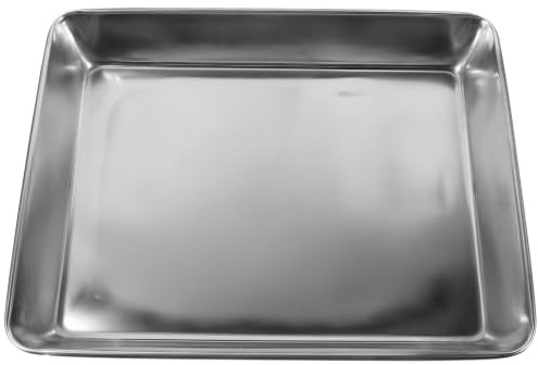 ULTECHNOVO Baignoire de Bain pour Pigeon en Acier Inoxydable, Argenté | Bassin de Nettoyage des Oiseaux, Réutilisable, pour Perruche et Petit Pigeon, Format Cage