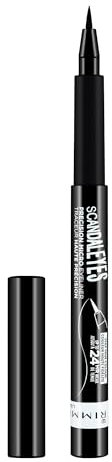 Rimmel - Scandal'eyes Precision eyeliner - Ultra precise felt tip - Long Wear, no burr - 001 Black - 1.1ml, Liquid