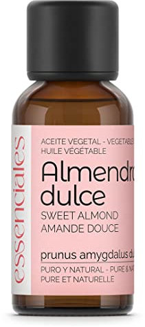 Essenciales – Olio Vegetale di Mandorle Dolci, 100% Puro e Naturale, 30 ml | Olio Vegetale di Prunus Amygdalus Dulcis, Ideale Per Pelli Sensibili