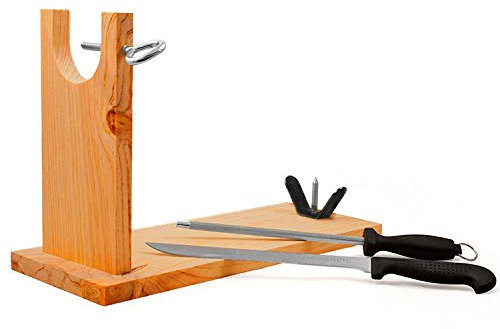 Support à jambon Planche en bois pour couper le jambon et porte jambon