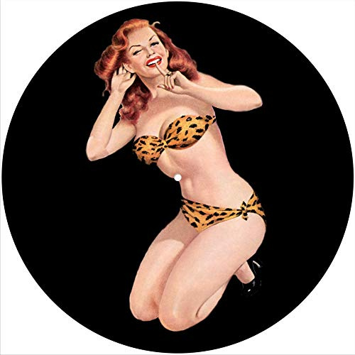 Slipmatta halkmatta repdyna filt för alla 12 LP DJ vinyl skivspelare anpassad grafisk – pinup leopard svin kostym lyssna