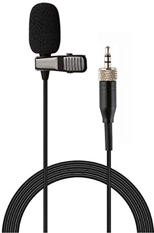 Sujeetec Micrófono de Solapa Compatible con Sennheiser Transmisor inalámbrico - Unidireccional Condensador Mini Lavalier Micrófono - Tapón de Bloqueo de Tornillo de 3,5 mm