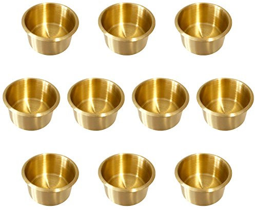 Lot de 10 Porte-gobelets de Table de Jeu en Laiton Massif pour Table de Casino, Table de Jeu, canapé, Bateaux, bancs, Bureaux, Camping-Cars et camions