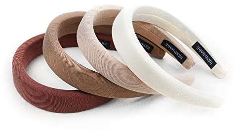 JOYOYO 4 Pcs Padded Headbands for Women Wide Plain Headband Soft Sponge Headbands - Outdoor Hair Accessories for Women and Girls