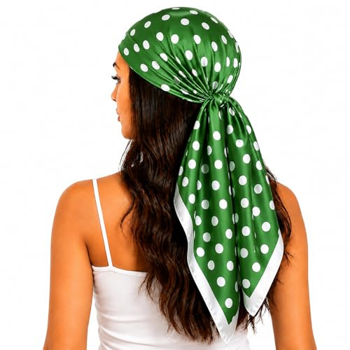FAIRYGATE Satin Scarf for Women UK Large 90 × 90cm Square Silky Like Neck Head Scarves Set
