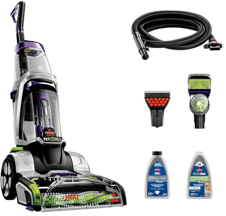BISSELL ProHeat 2X Revolution Pet Pro Plus, 3588F, Upright Deep Cleaner, 30-minute Dry Time, Dual Dirt Lifter Powerbrush, Hose & Tool Attachment, Pet Upholstery and Tough Stain Tool Included