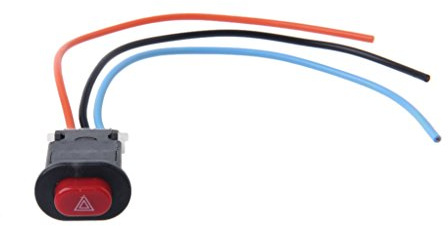 Oilmal Interruptor de Luz de Peligro, Doble Flash, Lámpara de Emergencia, Intermitente de Señal Con 3 Cables