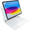 nimin Clavier pour iPad A16 2025 et iPad 10e génération 2022 avec pavé Tactile,Design à Suspension magnétique, éclairage coloré à 7 Couleurs,clavier ipad 10 eme generation-AZERTY, Magic Keyboard,Blanc