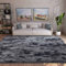ASIinnsy Hochflor Teppich Wohnzimmer Flauschig Shaggy Weich Modern Grau Teppich Schlafzimmer Kinderzimmer Deko Langflor Teppiche Groß rutschfest Plüsch-Teppiche (Schwarzgrau, 200 x 300 cm)