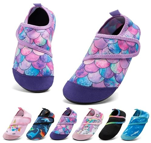 Water Shoes for Kids Girls Boys Swim Shoes Quick Dry Non-Slip Water Skin Barefoot Sports Shoes Toddler Beach Shoes Aqua Socks for Outdoor