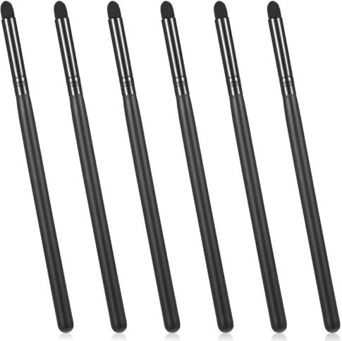 6 Stück Schwamm Augenpinsel Eyeliner-Wischpinsel, Augenpinsel Lidschattenpinsel Kleine Flache Borsten zum Verblenden Eyeliner Smokey Eyes Schwamm