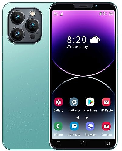 MTGud Cheap Mobile Phone, 5.0'' Dual SIM Dual Camera, Android 9.0, 16GB ROM (Extension to 128GB), Support WIFI/Bluetooth/Face ID Cell Phones (MT15P-Green)