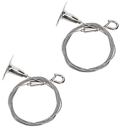 SHINEOFI 2pièces Crochet Suspendu Pour Câble Métallique Acier Inoxydable Et Acier Au Résistant Et Ajustable Support De Suspension Pour Lampes Panneaux Et Cadres Lot