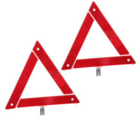 MOLUCKFU 2 Unidades Triángulos Reflectantes Plegables Homologados para Emergencia En Carretera Señales De Seguridad para Coche Y Camión con Alta Visibilidad Y Fácil Configuración
