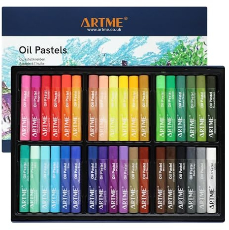Artme Pasteles al Óleo 36 Colores – Colores Intensos y Mezclables, Alta Cobertura, Textura Suave, para Lienzo y Papel, Set Profesional para Artistas, Estudiantes y Principiantes