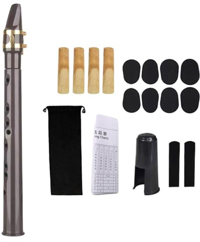 BEALIFE Musikinstrument C-tangent träblåsinstrument Kompakt mini ficksaxofon för nybörjare att lära sig och spela mini saxofon flöjt ficka
