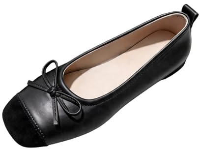 Zapatos Casuales Tipo Bailarina sin Cordones con Detalle de Suela, Calzado cómodo y Ligero para Caminar, Mujer, Transpirables, Ideales para Primavera y Verano_1