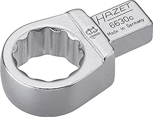 Hazet 6630C-18 Chiave ad Anello ad Innesto, Argento, Attacco Quadro ad Innesto 9 X 12 mm