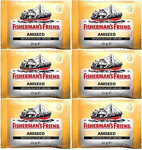 Fisherman’s Friend Aniseed Lozenges 25g – Pack of 12 – Strong Aniseed Flavour Lozenges for Sore Throat & Refreshing Breath