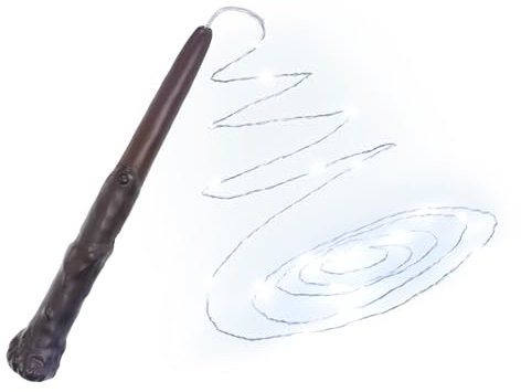 Harry Potter Zauberstab Lichterkette - Offiziell lizenziertes Harry Potter Schlafzimmer Dekor, magische dekorative Stimmungsbeleuchtung für Potter-Fans, warmes Leuchten, batteriebetrieben