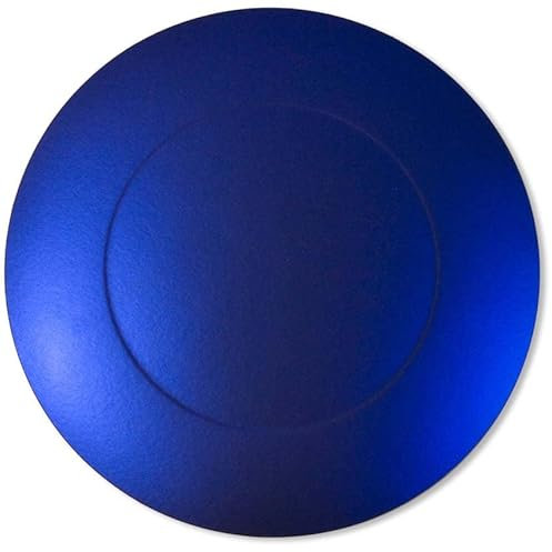 Lot de 4 assiettes de présentation Bleu satiné 34 cm