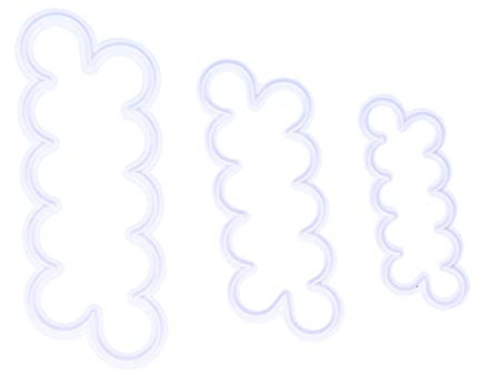 Cutter di Fondente, 3 Pezzi Riutilizzabili per Fiore Rosa Produttore di Fondenti per Cutter Floreale Set di Cookie con una Buona flessibilità per Torta, Pizza, Torta Fondente,