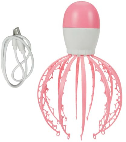 ifundom Masseur Tête Rechargeable Octopus Outil de Massage Crânien Manuel Doux Relaxant pour Chevelu et Détente Nerveuse Cadeau