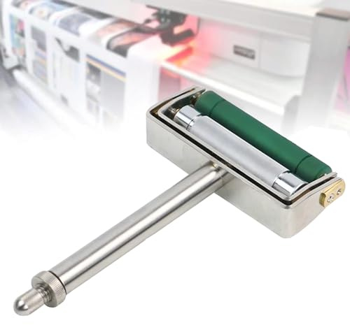 DLYZAYE Manual Ink Proofer Color Wheel Applicator, 70mm Print Width, Anilox Roll & Rubber Roller, 60-300 Lines for Carton Printing, Ideal for Ink Production (120 Lines)