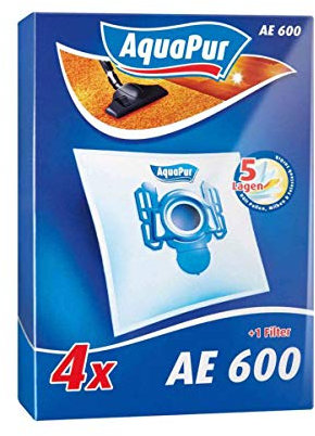 Aquapur Staubsaugerbeutel - 4 Tüten + 1 Filter AE 600