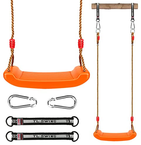 Swing Seat Set, Luckits Kids Swing Seat Plastic Swings with Adjustable Rope Durable Playground Swing Set Easy Install Heavy Duty Swing Seat for Children Boys Girls Indoor/Outdoor/Playground/Home/Tree