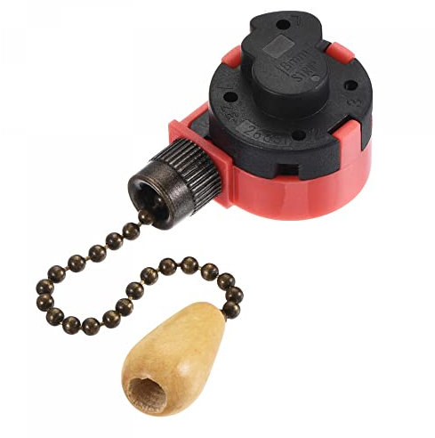 sourcing map Poignée Chaîne Interrupteur 3 Vitesse 4 Fil Remplacement ZE-268S1 pour Ventilateur de plafond Lampe Lumière Bronzé 2Pcs