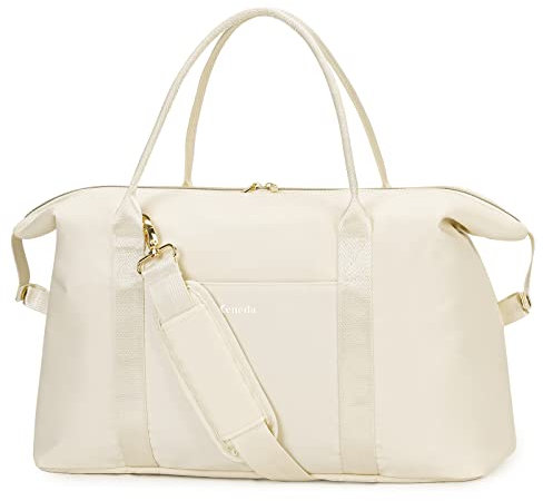 Ceneda Große Kühltasche, 40 Dosen, isoliert, weich, auslaufsicher, für Strand, Reisen, Camping, Mittagessen für Damen und Herren (Beige)