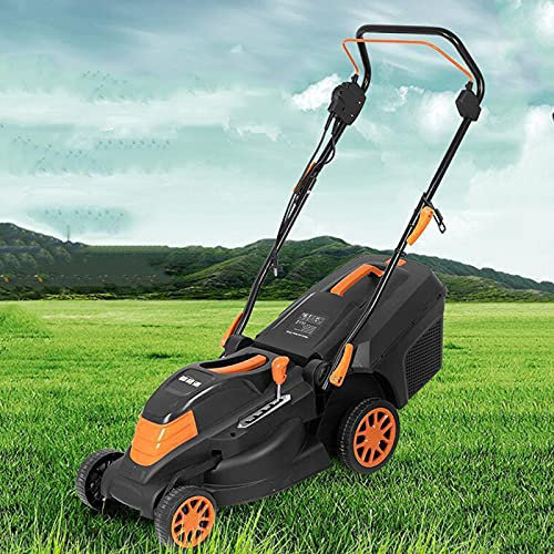 Arieggiatore Elettrico con Cavo, tagliaerba da 1800 W con Scatola di Raccolta e Lama da 35 Litri, spazzatrice da Esterno a Spinta Regolabile in Altezza su 5 Livelli, 1800 W