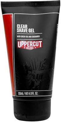 Uppercut Deluxe Clear Shave Gel, Cools and Soothes Skin for a Precise Shave, Lightweight and Hydrating Formula, Ideal for Normal and Oily Skin 240ml