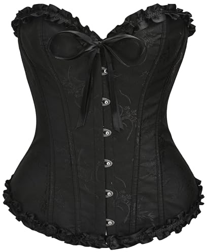 SZIVYSHI Dam överbyst älskling snörning plast ben korsett bustier topp