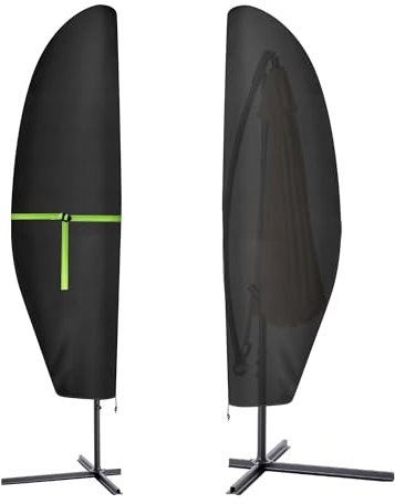 Neuradical Housse de parasol de jardin, imperméable, grande housse de parasol en porte-à-faux, très résistante, pour parasol de 1 à 3 m, résistante aux UV, coupe-vent, fermeture éclair imperméable