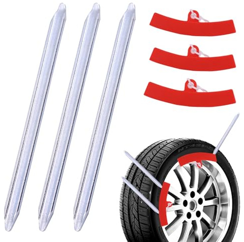 Yxmohala 3 leve di montaggio per pneumatici, 30 cm, leva di montaggio per pneumatici, con 3 protezioni per cerchioni, strumento di montaggio portatile per moto, bicicletta, auto, scooter