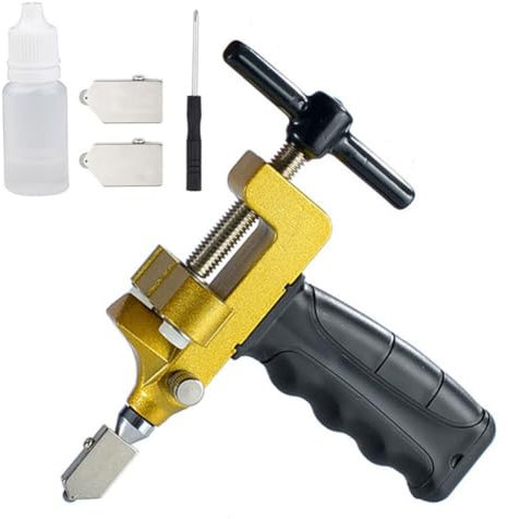 2 in 1 Glasfliesenschneider Brecher, Handwerkzeug für Home DIY Schneiden Brechen Glas, Spiegel, Keramikfliesen, Glasierte Fliesen
