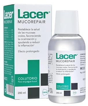 LACER MUCOREPAIR - Colutorio 200 ml, favorisce la guarigione e la rigenerazione delle mucose orali, risciacquo orale quotidiano con acido ialuronico, aiuta a ridurre l'infiammazione, azione