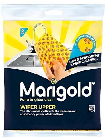 TSA LIMITED Marigold Wiper Upper Multi-Purpose Microfibre Cloths – Super Absorbent, Durable, Hygienic & Reusable Cleaning Cloths for Everyday Kitchen & Bathroom Cleaning