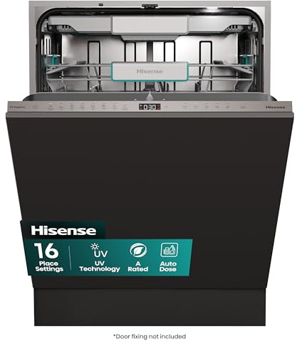 Hisense Integrated Standard Dishwasher - Black - A Rated