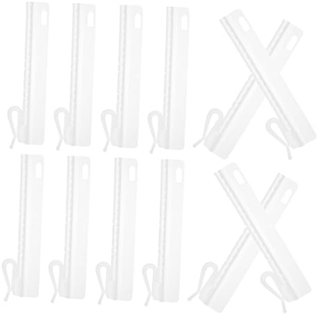 LIFKOME 25 piezas Ganchos Ajustables para Cortinas Clip para Visillos y Puerta Accesorios Duraderos de Plástico para Cortinas Ligeras Fáciles de Instalar