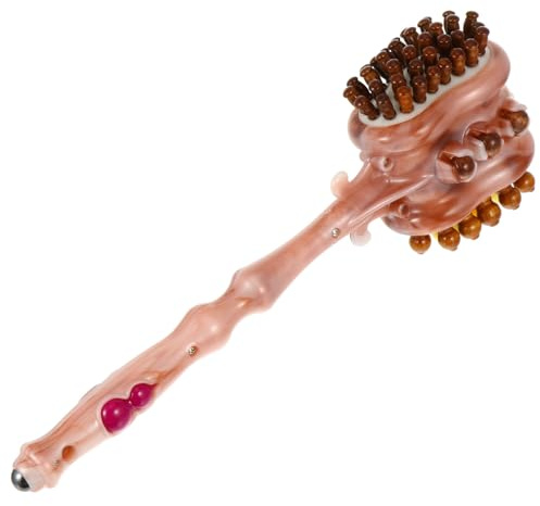 BUTIFULSIC Martillo Que Golpea Doble Cara para Masaje Corporal Completo Mango Largo de Pp y Diseño de Bordes Redondeados Adecuado para Uso en Casa o Viaje de Negocios