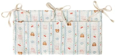 FUGLUS Sac Rangement pour Lit Bébé, Sac de Rangement Suspendu, Suspendu Organisateur de Couches, Rangement Suspendu Lit Bebe avec 2 Poches, pour Stocker des Vêtements, Couches, Jouets