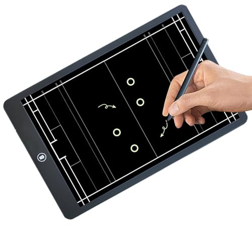 LCD Clipboard - Digital Coaching Board, Writing Pad with Pen, Reusable Electronic Training Equipment for Strategy | Handball Basketball Water Football Train