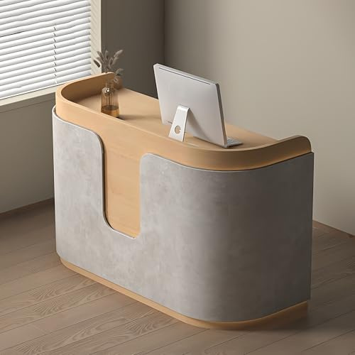 Receptiondisk receptionsbord mottagningsdisk receptionsmöbel(Gray,55.1 in)